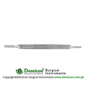 Scalpel Handle No. 3 & 4 Solid, Double Ended Stainless Steel, 16 cm - 6 1/4"